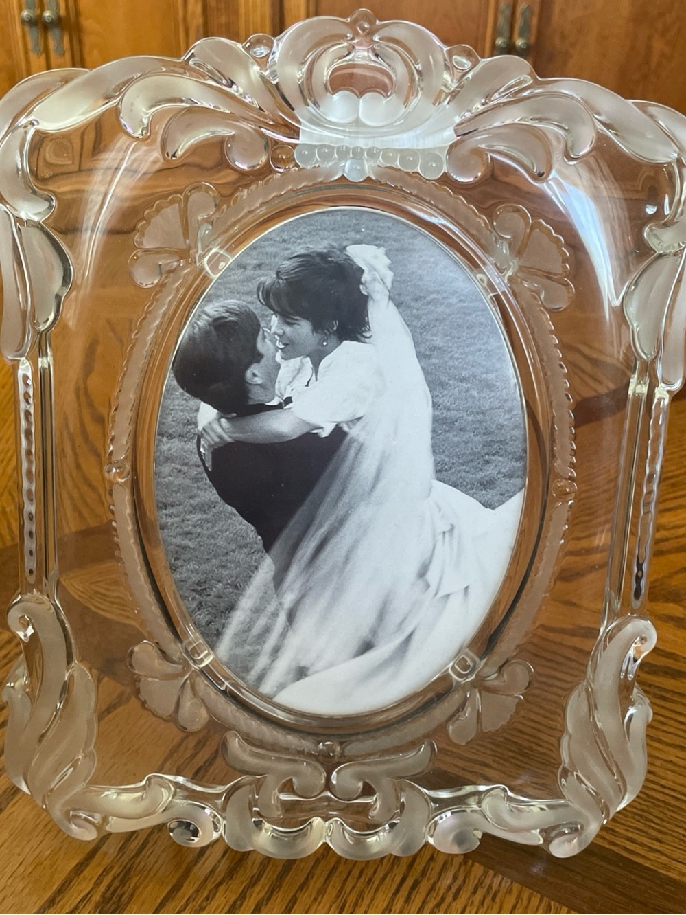 Mikasa “Princess” Crystal Wedding Picture Frame Clear & Frosted, Germany NWT